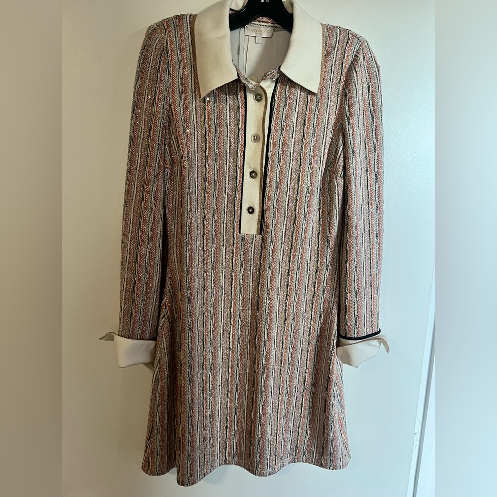 Ramy Brook Carolina Dress in Cream and Brown